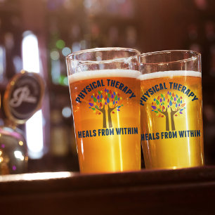 Beautiful Physical Therapy Inspirational Quote Glass