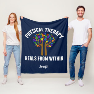 Beautiful Physical Therapy Inspirational Quote PT Fleece Blanket