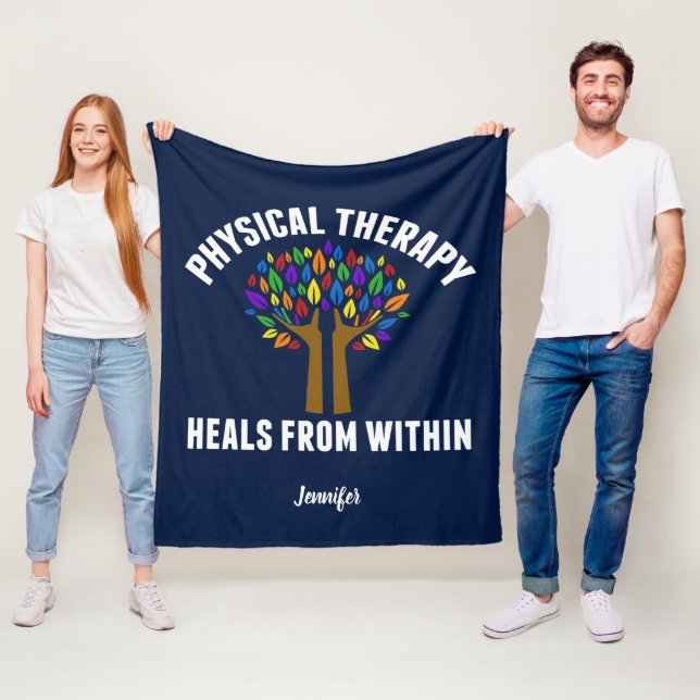 Beautiful Physical Therapy Inspirational Quote PT Fleece Blanket (In Situ)