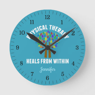 Beautiful Physical Therapy Inspirational Quote Round Clock