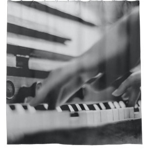 Beautiful Piano Artwork Shower Curtain