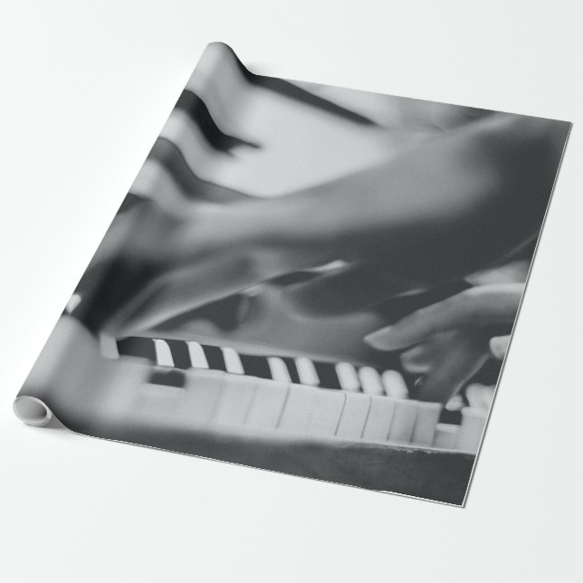 Beautiful Piano Artwork Wrapping Paper (Unrolled)