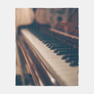 Beautiful Piano Design Fleece Blanket