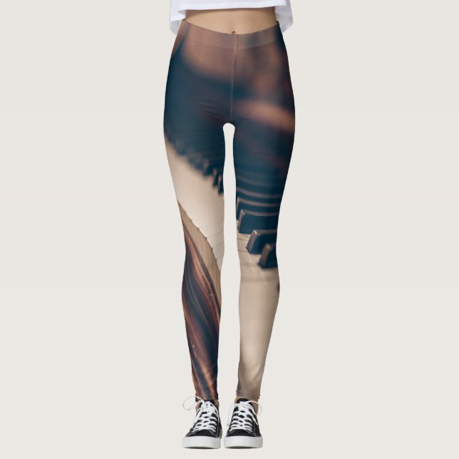 Beautiful Piano Design Leggings (Front)