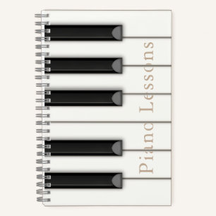 Beautiful Piano Keys Personalized 5.5x8.5 Notebook
