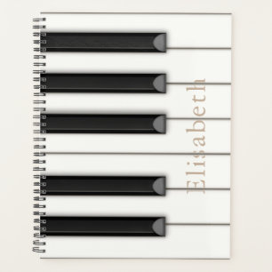 Beautiful Piano Keys Personalized 8.5x11 Planner