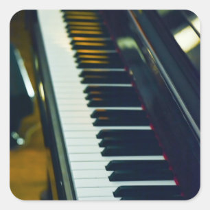 Beautiful Piano Square Sticker