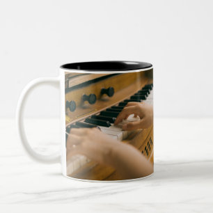 Beautiful Piano Two-Tone Coffee Mug