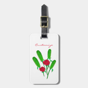 Beautiful Pickle Bouquet with Roses Thunder_Cove Luggage Tag