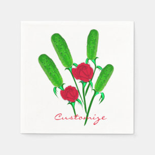 Beautiful Pickle Bouquet with Roses Thunder_Cove Napkin