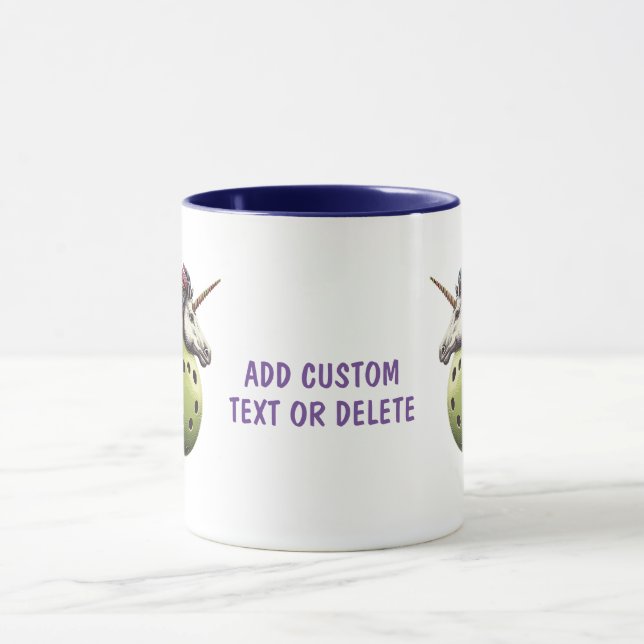Beautiful Pickleball Unicorn Sport's Pickleballer Mug (Center)