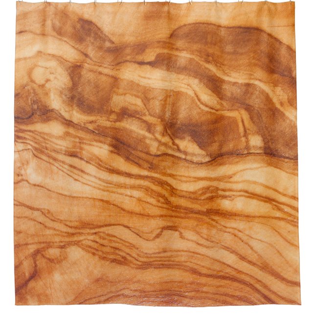 Beautiful piece of wood shower curtain (Front)