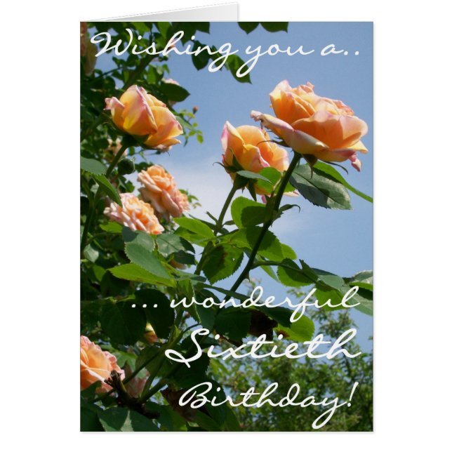 Beautiful Pink Alchemist Roses 60th Birthday (Front)