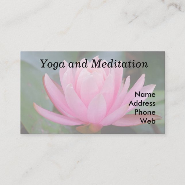 Beautiful Pink and Purple Lotus Flower Business Card (Front)