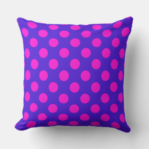 Beautiful Pink and Purple Polka Dot Pattern Cushion