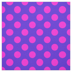 pink and purple polka dot fabric