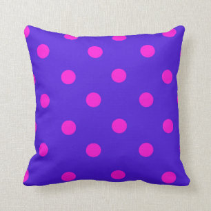 Beautiful Pink and Purple Polka Dots Cushion