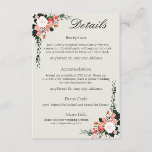 Beautiful Pink and White Blush floral Enclosure C