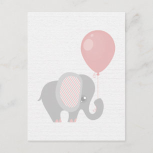 Beautiful Pink Baby Elephant Postcard