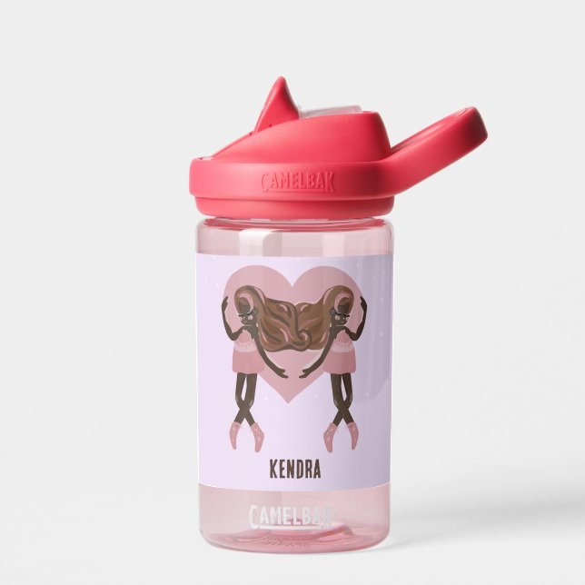 Beautiful Pink Ballerina Dance Water Bottle (Left)