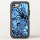 beautiful pink blue flowers vector art