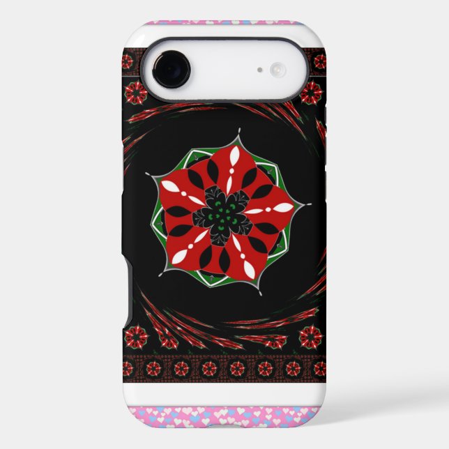 Beautiful Pink Blue White Hearts of Love Design (Back)