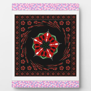 Beautiful Pink Blue White Hearts of Love Design Plaque