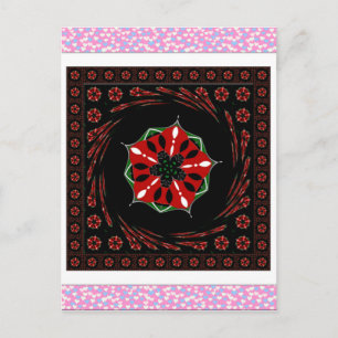 Beautiful Pink Blue White Hearts of Love Design Postcard