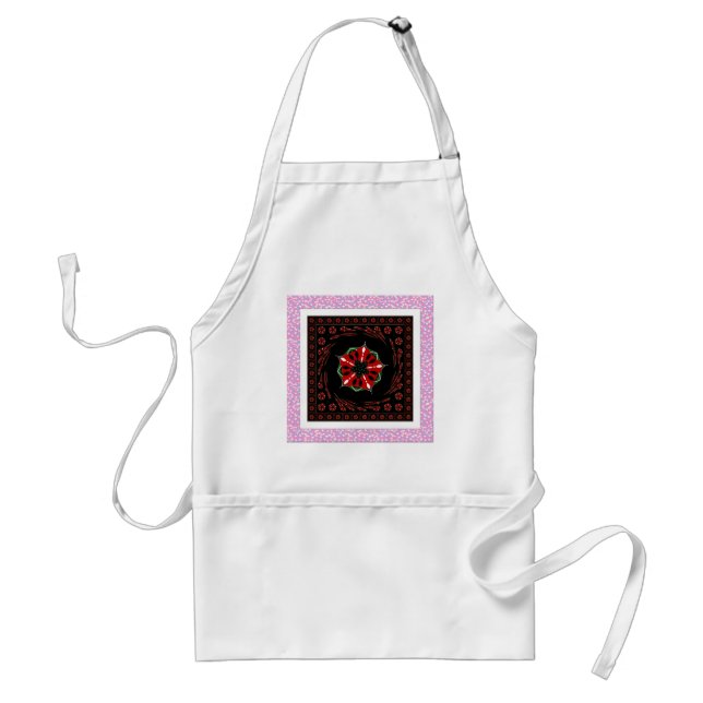 Beautiful Pink Blue White Hearts of Love Design Standard Apron (Front)