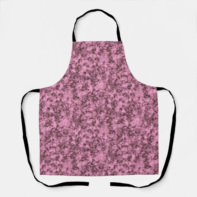Beautiful pink bright marble dark veins apron (Front)