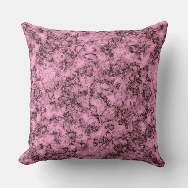 Beautiful pink bright marble dark veins cushion (Front)