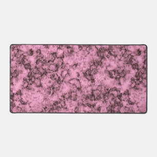 Beautiful pink bright marble dark veins desk mat