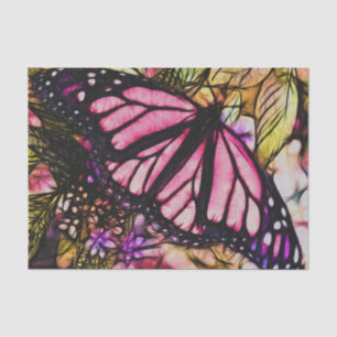 Beautiful Pink Butterfly Abstract Tissue Paper