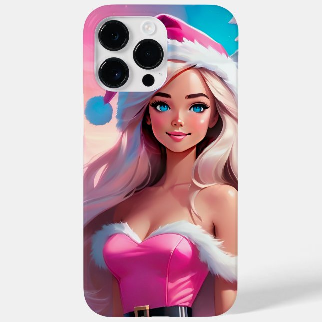 Beautiful Pink Christmas Girl 01 Case-Mate iPhone Case (Back)
