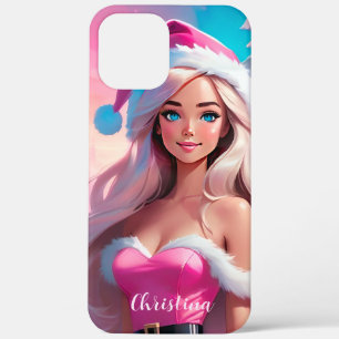 Beautiful Pink Christmas Girl 01 iPhone 12 Pro Max Case