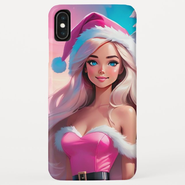 Beautiful Pink Christmas Girl 01 Case-Mate iPhone Case (Back)