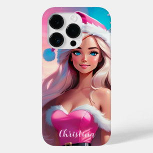 Beautiful Pink Christmas Girl 01 Case-Mate iPhone 14 Pro Case