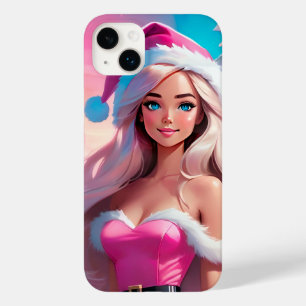 Beautiful Pink Christmas Girl 01 Case-Mate iPhone 14 Plus Case