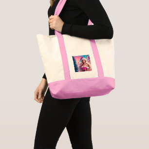 Beautiful Pink Christmas Girl 01 Tote Bag