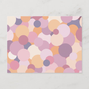 Beautiful pink circles announcement postcard