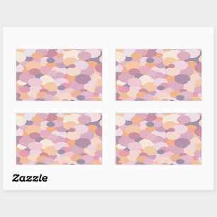 Beautiful pink circles rectangular sticker