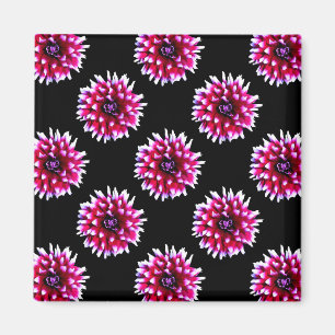 Beautiful Pink Dahlia Flower Nature Pattern Magnet