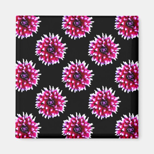 Beautiful Pink Dahlia Flower Nature  Pattern Magnet (Front)