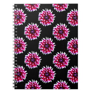 Beautiful Pink Dahlia Flower Nature  Pattern Notebook
