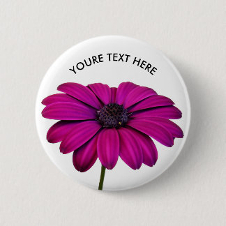 Beautiful Pink Daisy 6 Cm Round Badge