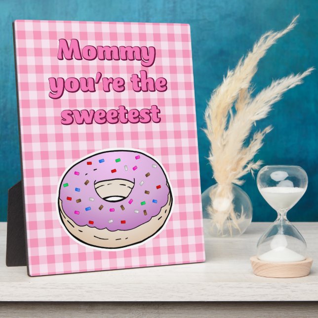 Beautiful Pink Doughnut Plaque (Side)