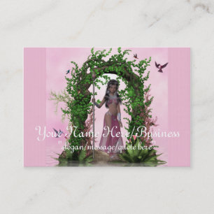 Beautiful Pink Elf Fantasy Business Cards