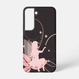 Beautiful pink fairy and stars samsung galaxy case