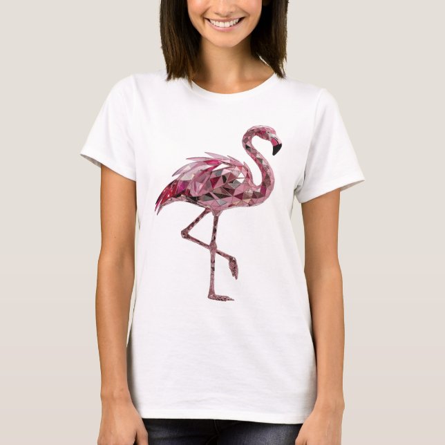 Beautiful Pink FLAMINGO Design T-Shirt (Front)