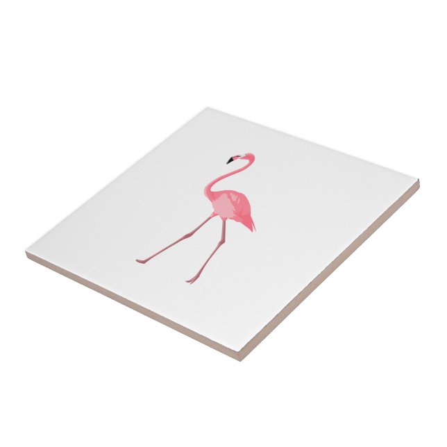 Beautiful Pink Flamingo Tile (Side)